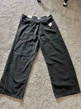 Citizens Of Humanity Black Cargo Jeans - Wide Leg